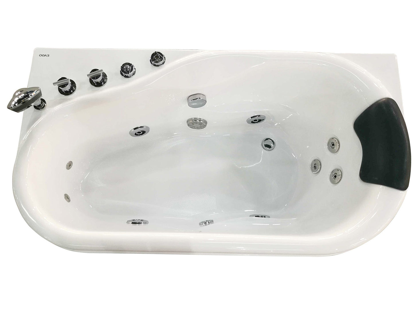 EAGO AM175-L  5" White Acrylic Whirlpool Bathtub - Drain on Right