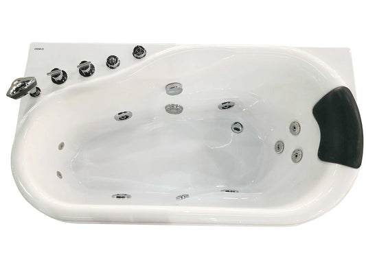 EAGO AM175-L  5" White Acrylic Whirlpool Bathtub - Drain on Right