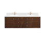 Amberly 72" Double Vanity Cabinet, Mid-Century Walnut