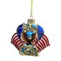 Celebratory 250th Anniversary U.S. Flag Glass Ornament