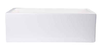 ALFI brand AB3018SB Smooth Apron Thick Wall Fireclay Single Bowl Farm Sink