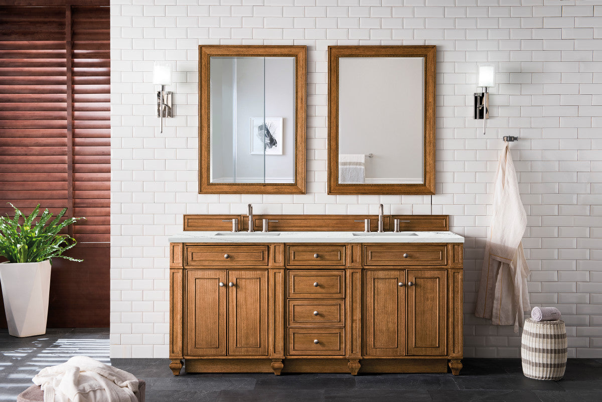 Bristol 72" Double Vanity Cabinet, Bright White