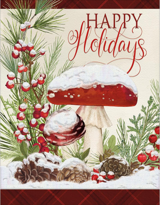 Holiday Mushrooms Boxed Christmas Cards