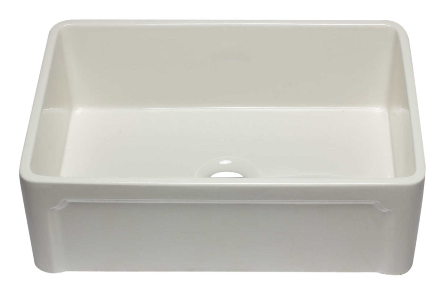 ALFI brand AB3020SB 30 inch Biscuit Reversible Single Fireclay Farmhouse Kitchen Sink