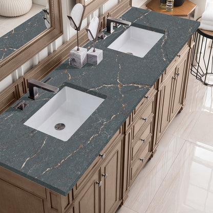 Bristol 72" Double Vanity Cabinet, Bright White