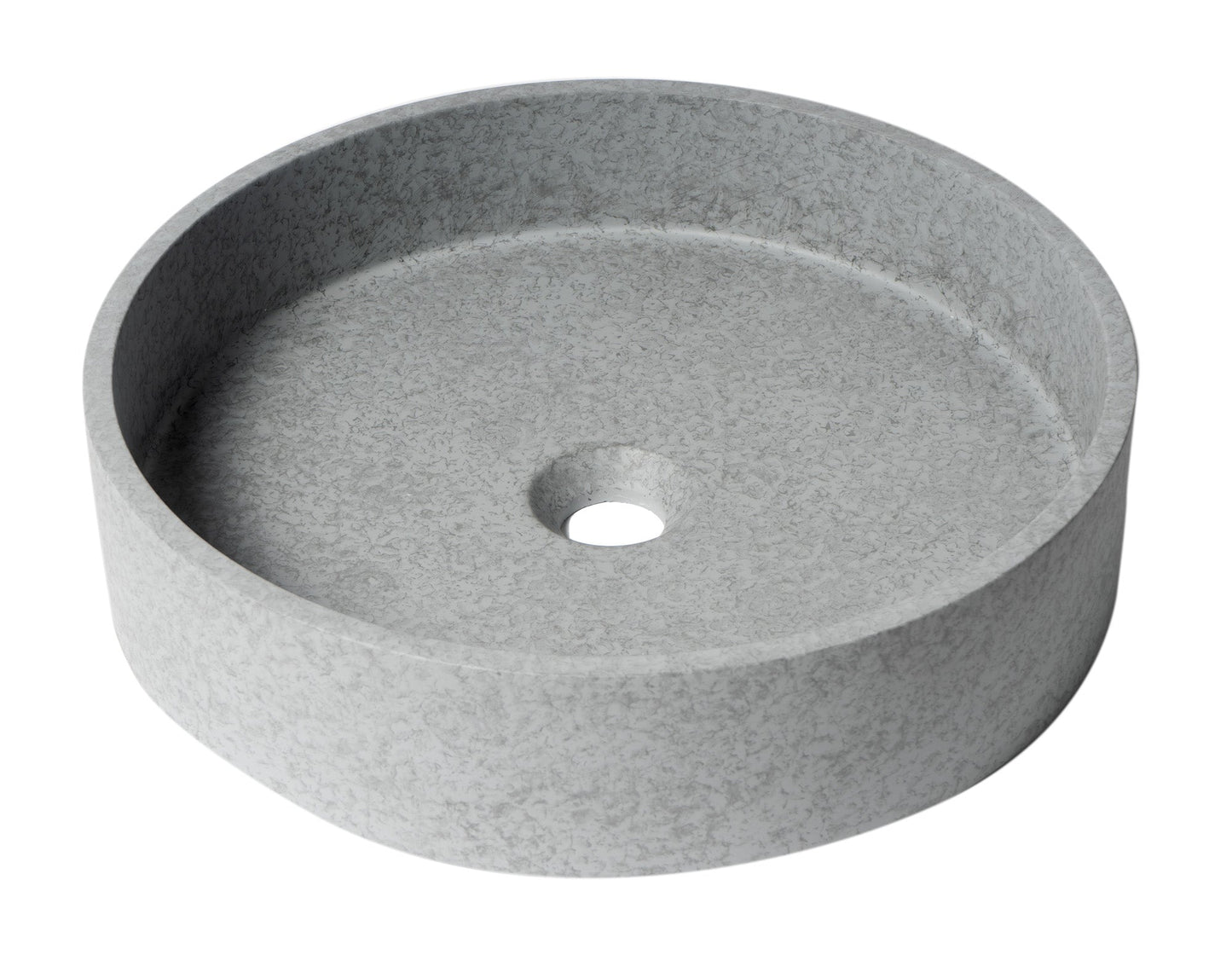 ALFI brand  ABCO17R 17" Round Solid Concrete Gray Matte Above Mount Bathroom Sink
