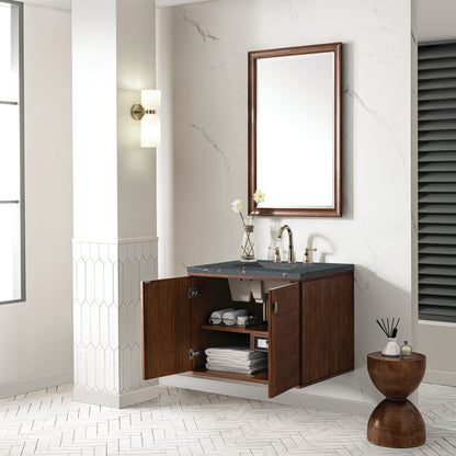 Amberly 30" Single Vanity Cabinet, Mid-Century Walnut