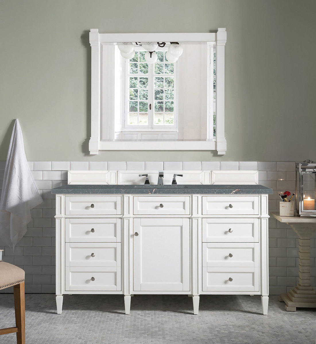 Brittany 60" Single Vanity in Bright White