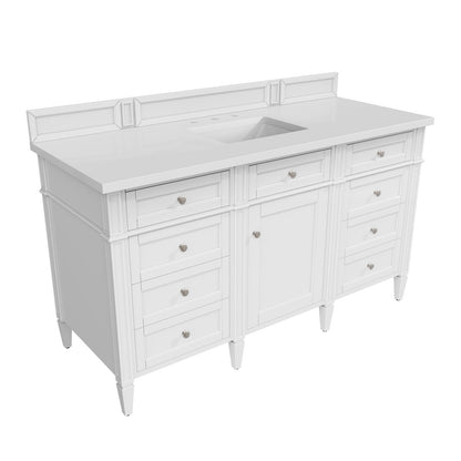 Brittany 60" Single Vanity in Bright White