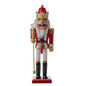 Red & White Nutcracker - 12 Inch - Staff