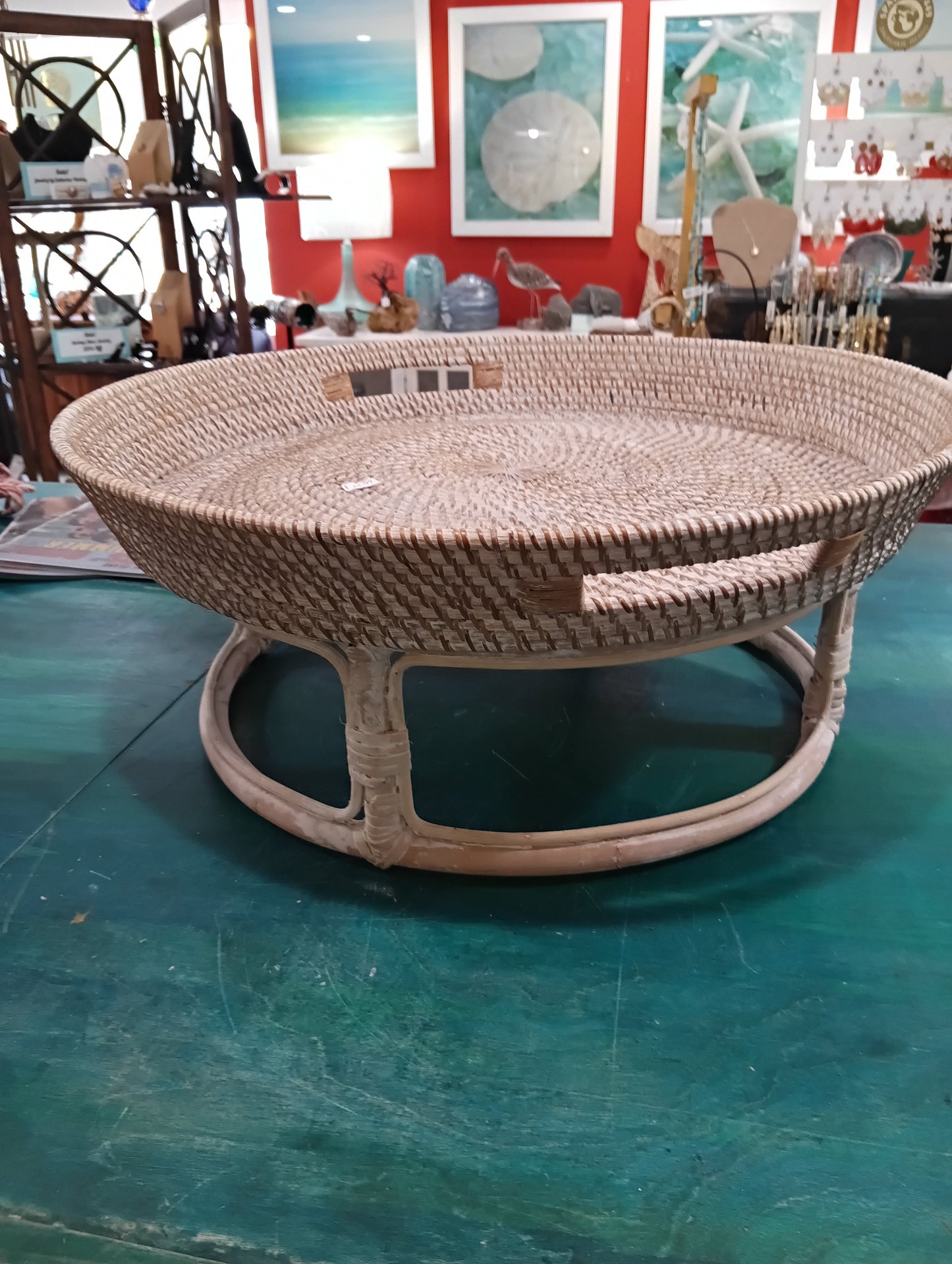 Decorative Woven Rattan Tray -2 sizes