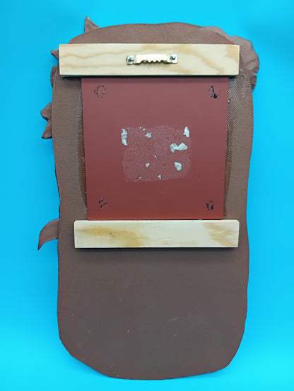 Handmade Ceramic Coastal Mirror with Hibiscus & Heron – 13.5" x 8"