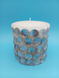 Mother of Pearl Shell Accent Candles – Coastal Décor in 3 Sizes