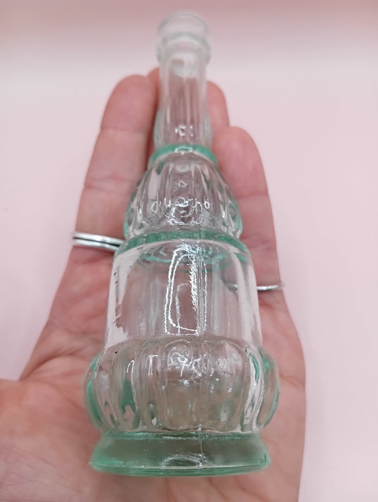 Miniature Apothecary Glass Bottle – Vintage Decorative Figural – 5" x 1.6"