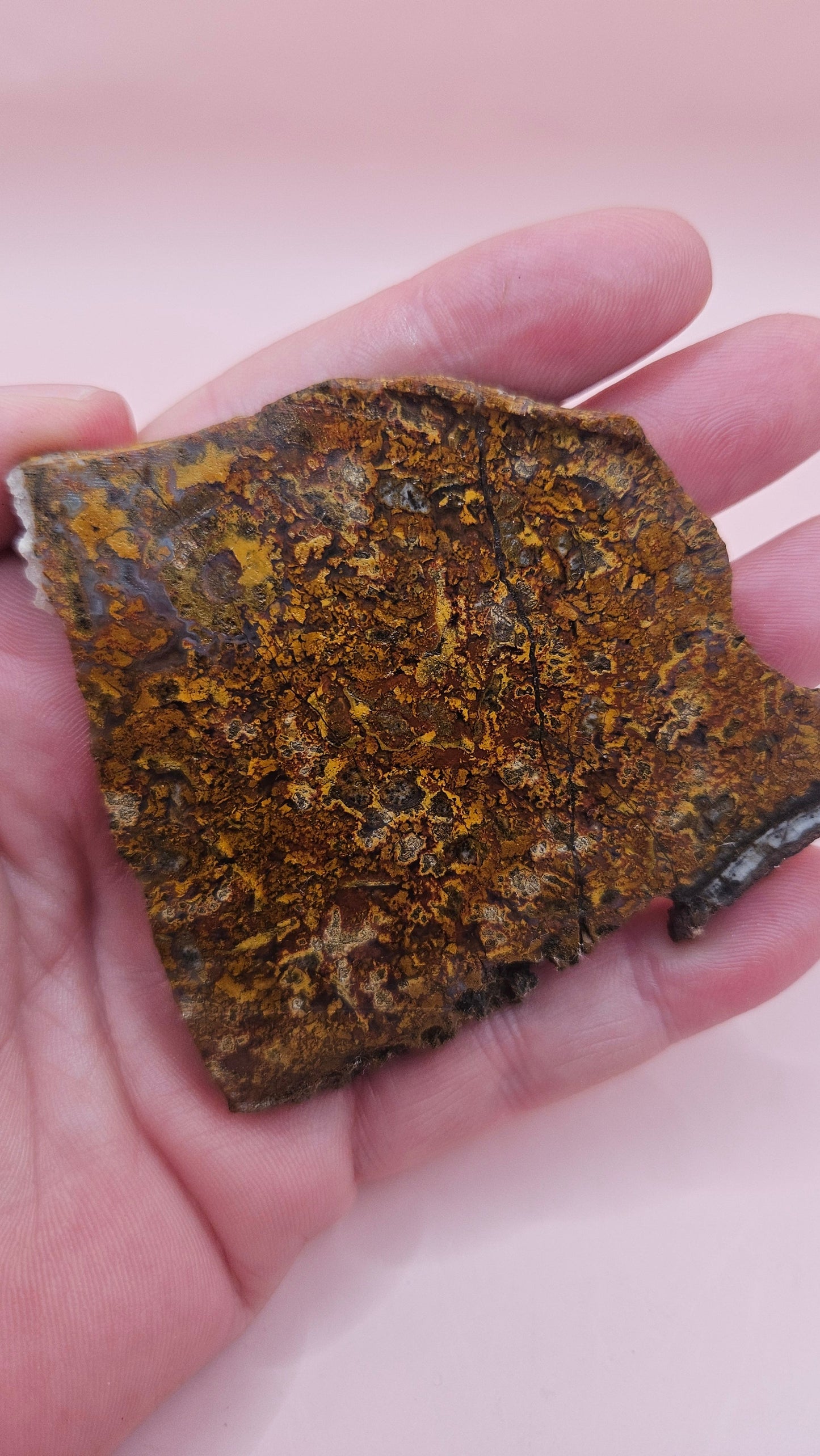 Moss Agate Slab – Earthy Patterns in a Natural Stone Canvas- 60 grams