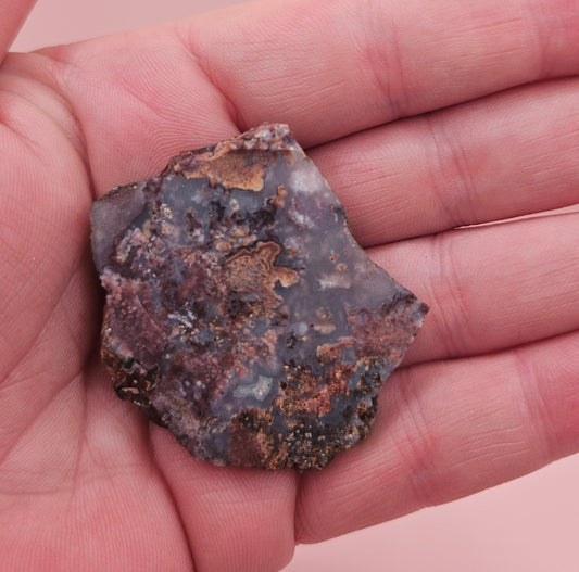 Moss Agate Slab – Fiery Earthscape in a Mini Slice-16 grams