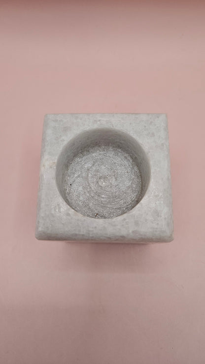 Two-Tone Onyx Tealight Holder – 2.4" Cube