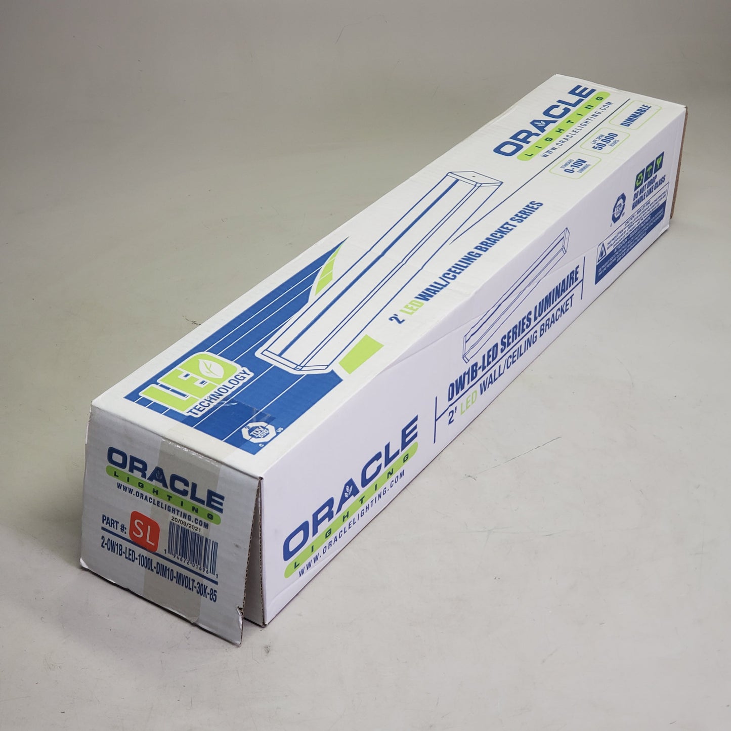 ORACLE LIGHTING Led Light Fixture Wall/Ceiling 2' Mount 2-OW1B-LED-1000L-DIM10-MVOLT-30K-85
