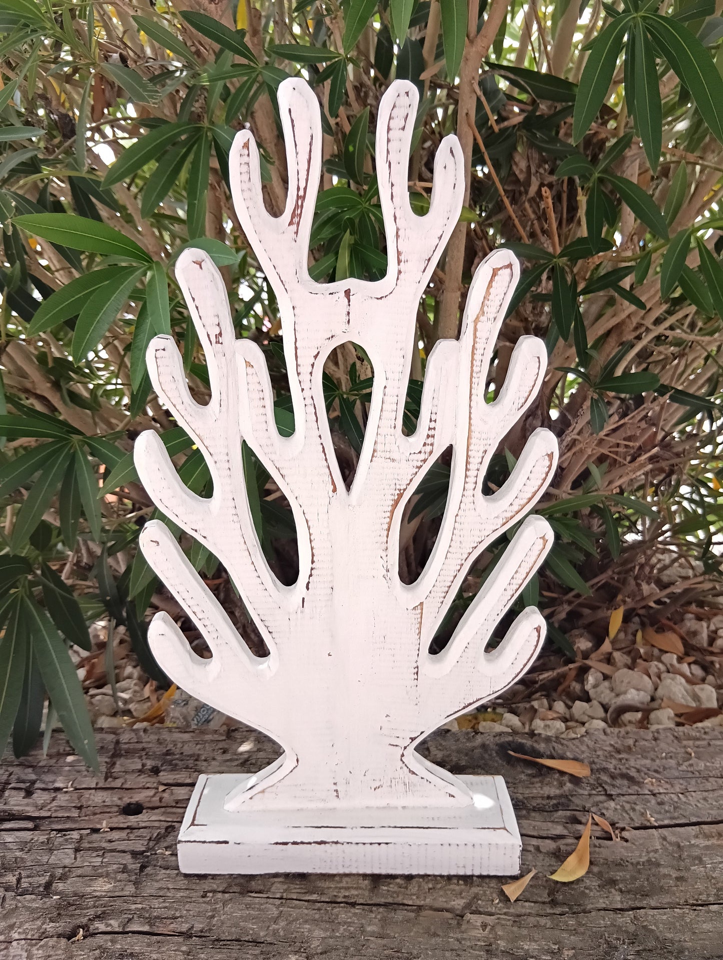 Carved Wooden Coral Sculpture