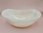 Polished White Onyx Bowl – Small Hand-Carved Decorative Vessel – 9.75"