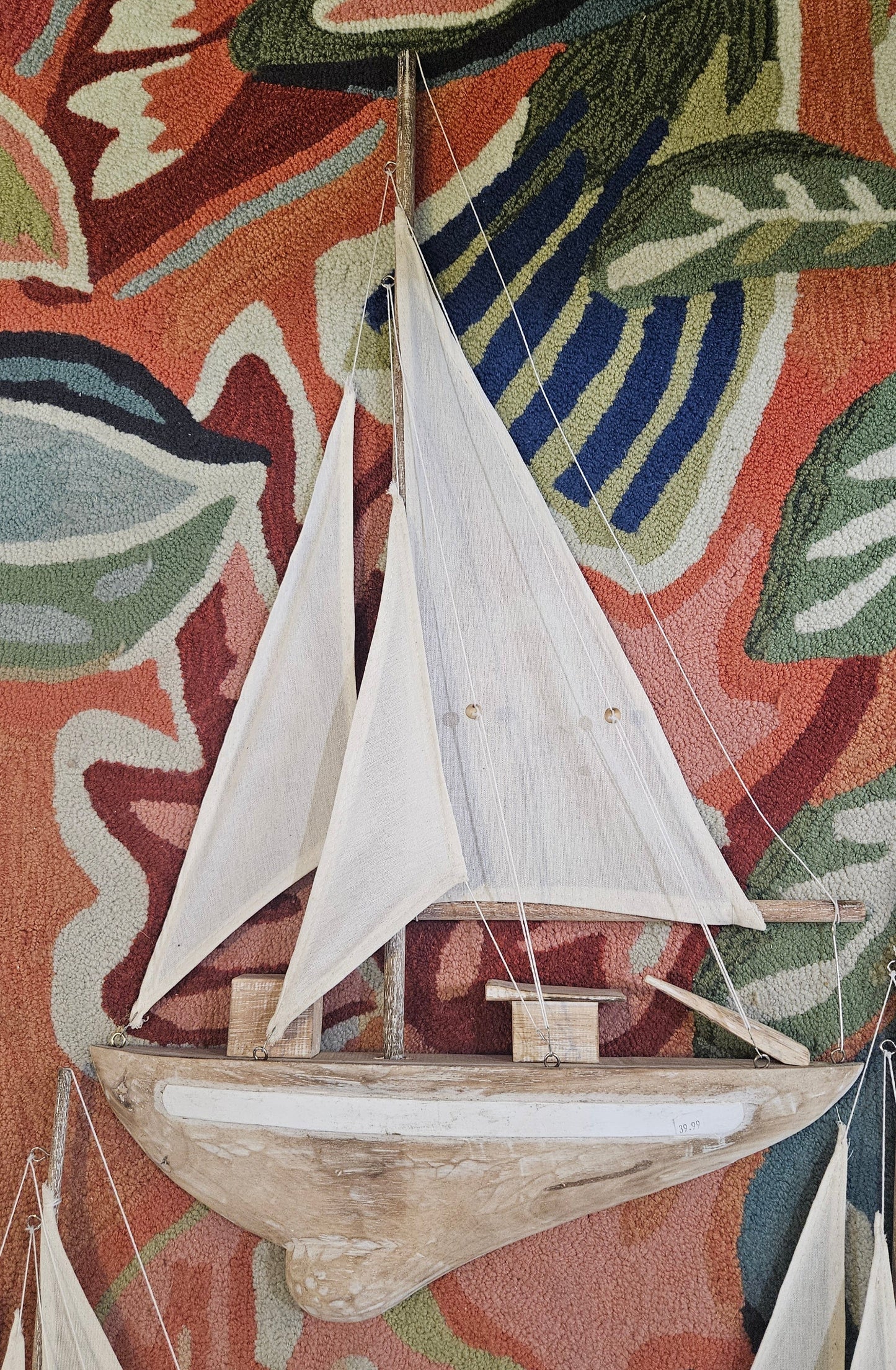 Rustic Driftwood Sailboat Wall Decor – Nautical Wall Art
