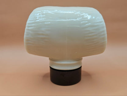 Vintage 1970s Avon Ram’s Head Aftershave Bottle – Wild Country Milk Glass Decanter – 3.8"x2.8"