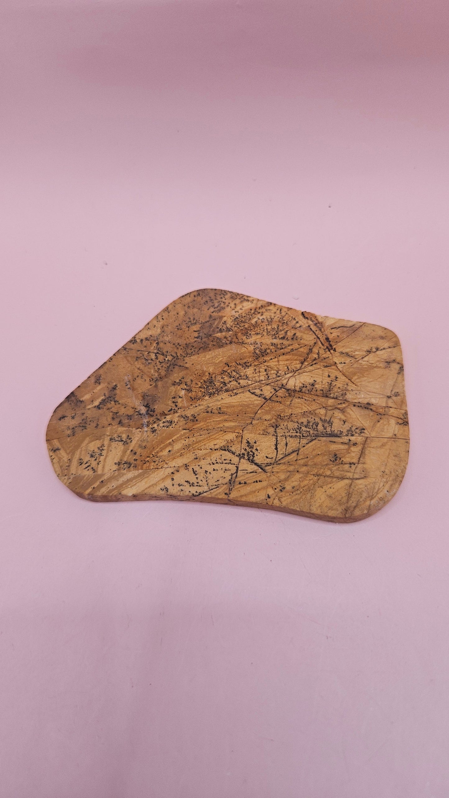 Yellow Feather Jasper Polished Slab – Earthy Patterned Collector’s Piece (50g)