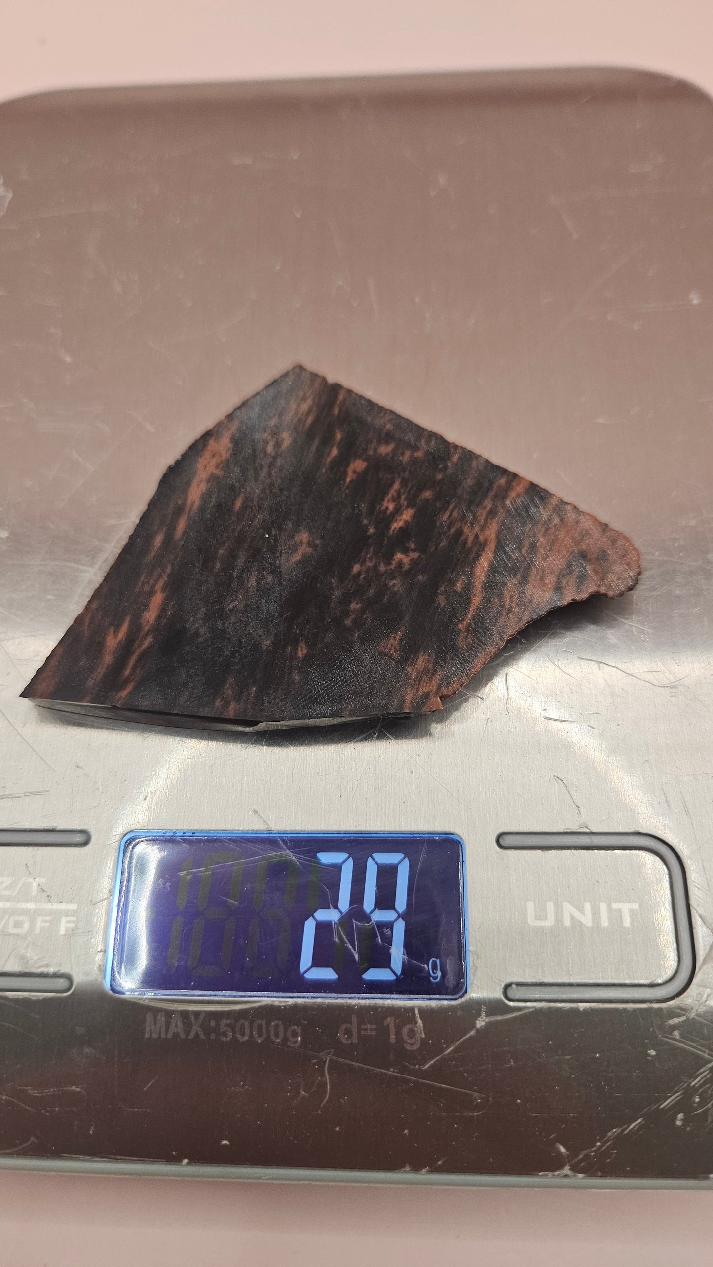 Mahogany Obsidian Slab – 29 Grams – Polished Volcanic Glass for Collectors