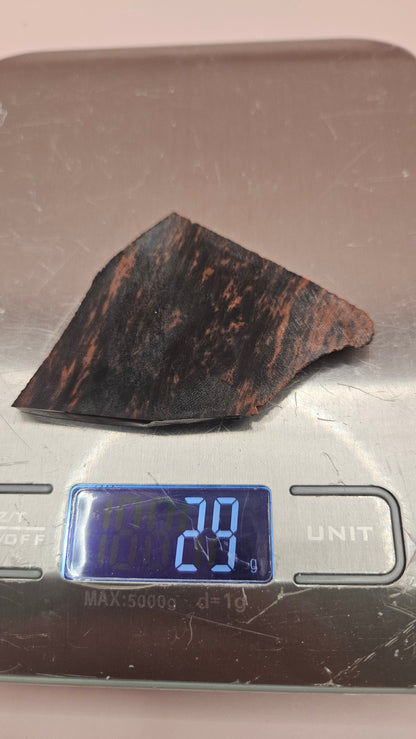 Mahogany Obsidian Slab – 29 Grams – Polished Volcanic Glass for Collectors