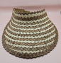 Striped Woven Palm Leaf Visor – Straw Sun Hat | Blue, Green, or Natural | Elastic Back