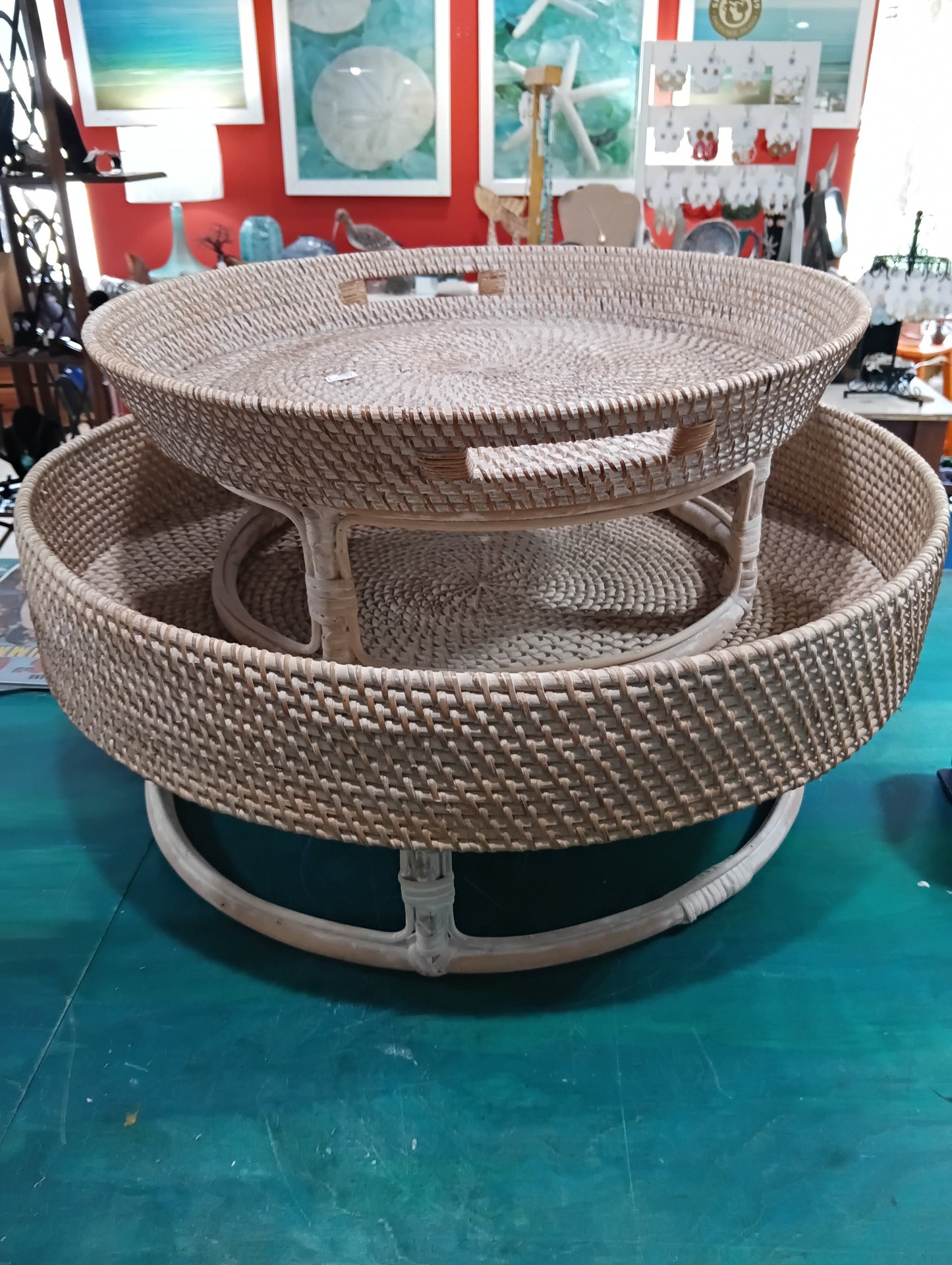 Decorative Woven Rattan Tray -2 sizes