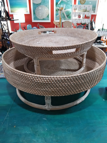Decorative Woven Rattan Tray -2 sizes