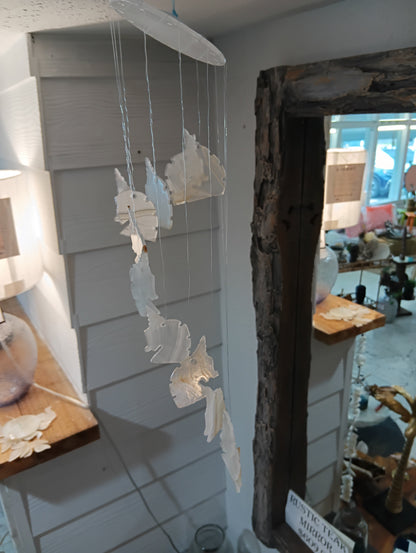 Hand-Carved Unicorn Onyx Wind Chime – 17” Hanging Mobile