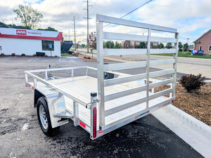 Silver Ox 6x10 Single Axle Aluminum Utility Trailer with Aluminum Deck