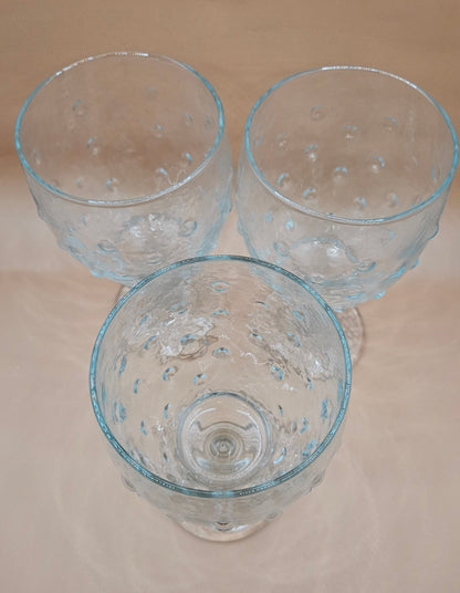 Libbey LRS154 Hobnail Clear Glass Water Goblet Set – 14 oz – Set of 3