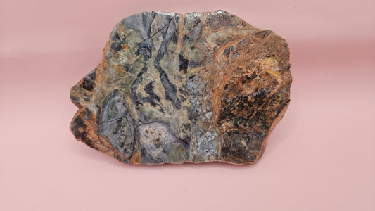 Rainforest Jasper Polished Slab – Vibrant Earthtone Swirls (195g)