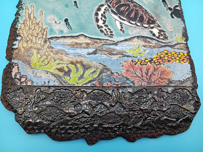 Handmade Raku Fired Sea Turtle Wall Art – Bobbie McCrea North Shore Potter