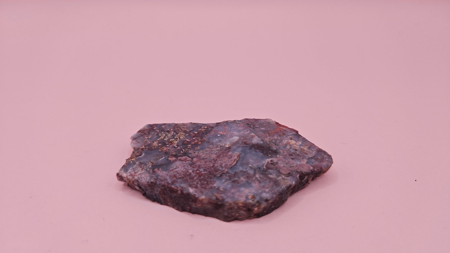 Moss Agate Slab – Stormy Swirls in Earth-Toned Hues-18 grams