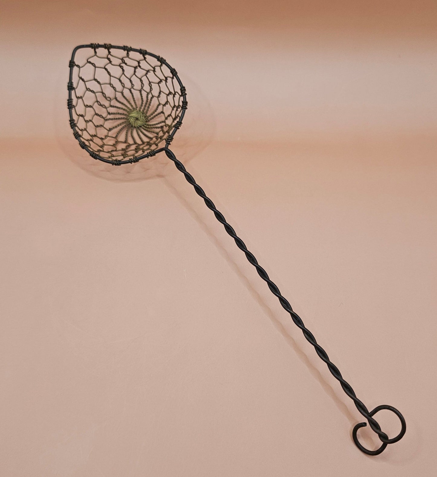 Vintage Brass Wire Mesh Skimmer Spoon – Teardrop or Round – 9.25" / 9.5
