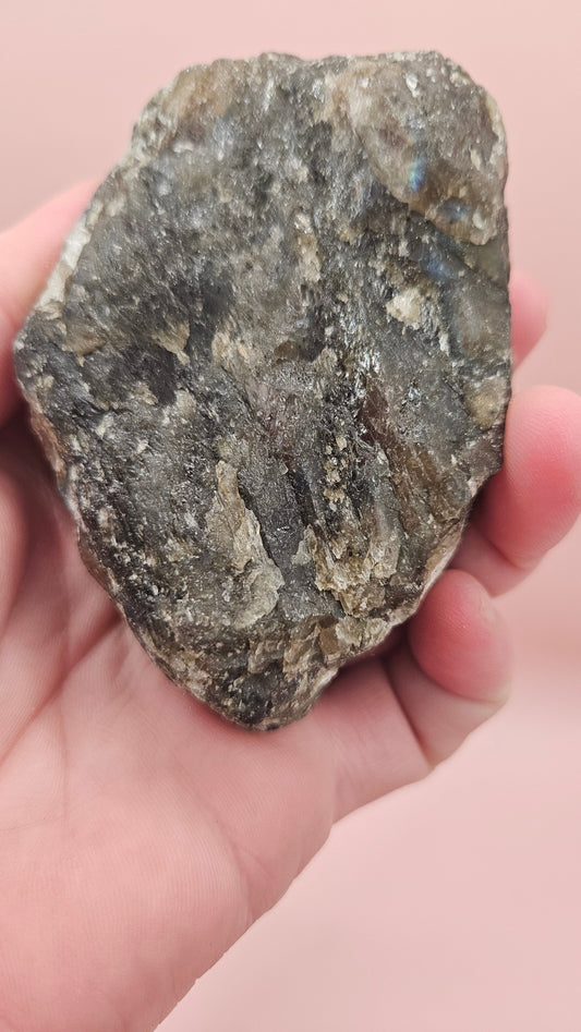 Madagascar Labradorite Rough 270g – Natural Raw Crystal with Subtle Flash, Unique Healing Stone, Collector’s Mineral Specimen