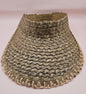 Natural Woven Palm Leaf Visor – Black, Pink, Yellow, or Cream Stitched Trim | Straw Sun Hat