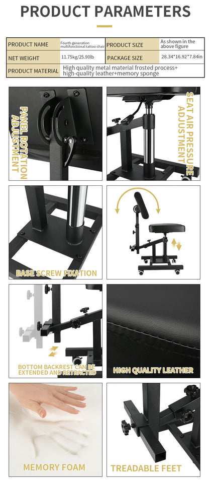 TAIDU FLASH SALE NEW UPGRADED PNEUMATIC TATTOO CHAIR LIFTABLE