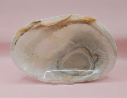 Polished Onyx Dish – Oval Stone Tray 7.5x5"