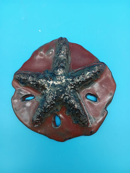 Ceramic Handmade Sand Dollar Wall Art – 5.5"