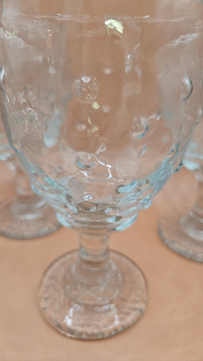 Libbey LRS154 Hobnail Clear Glass Water Goblet Set – 14 oz – Set of 3