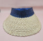 Palm Leaf Visor – Colorful Summer Straw Hat with Elastic Band | Lightweight Sun Protection