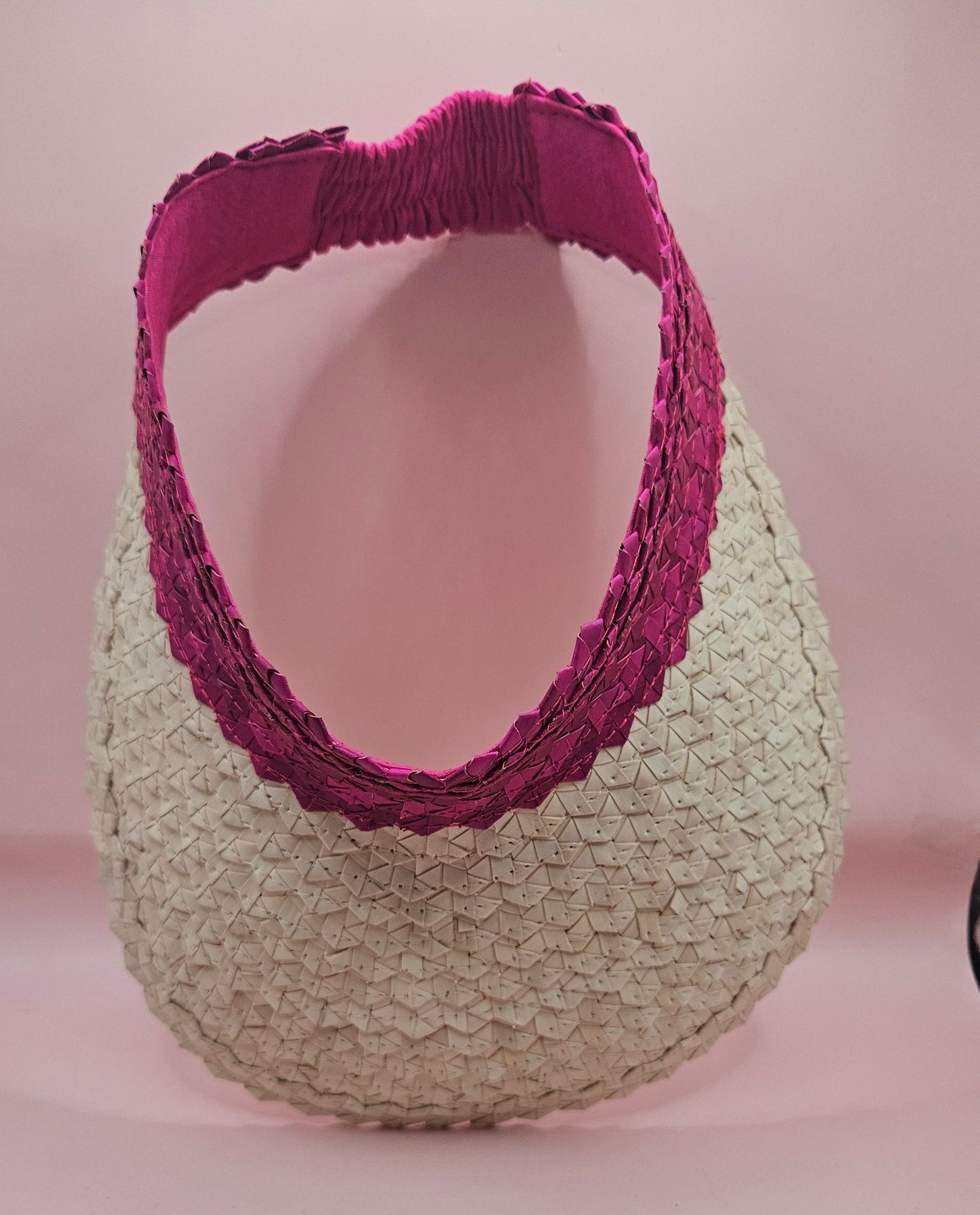 Palm Leaf Visor – Colorful Summer Straw Hat with Elastic Band | Lightweight Sun Protection