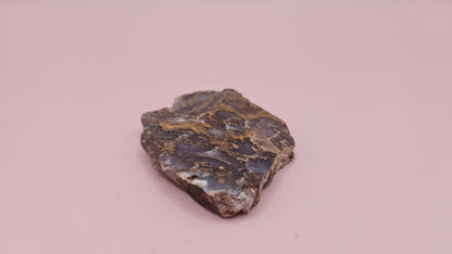 Moss Agate Slab – Rooted Ribbons in Smoky Lavender Stone-23 grams