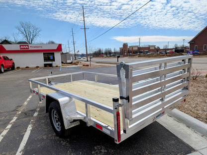 Silver Ox 6x12 Single Axle Aluminum Utility Trailer with Bi Fold Gate