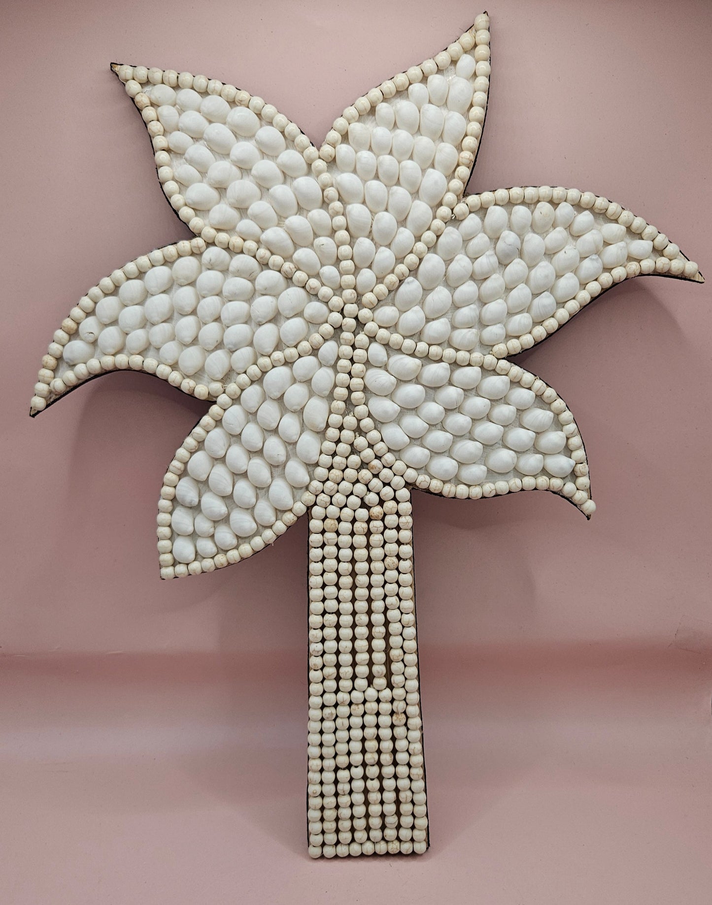 Handmade Seashell Palm Tree Wall Art – 13.5” x 11”